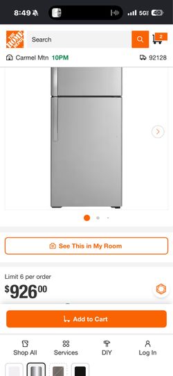 Like New GE Refrigerator - Stainless Steel