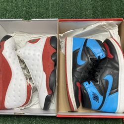 Jordan Chicago 13s size 8.5 Jordan NC To Chi 1s size 10W 8.5M BOTH USED