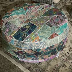 Seat Cushion With Matching Candle Holder