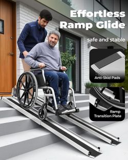 Aluminum Wheelchair Ramp with Anti-Skid Pads