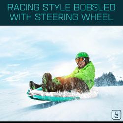 Brand New Gizmo Riders Snow Bobsled With Steering Wheel