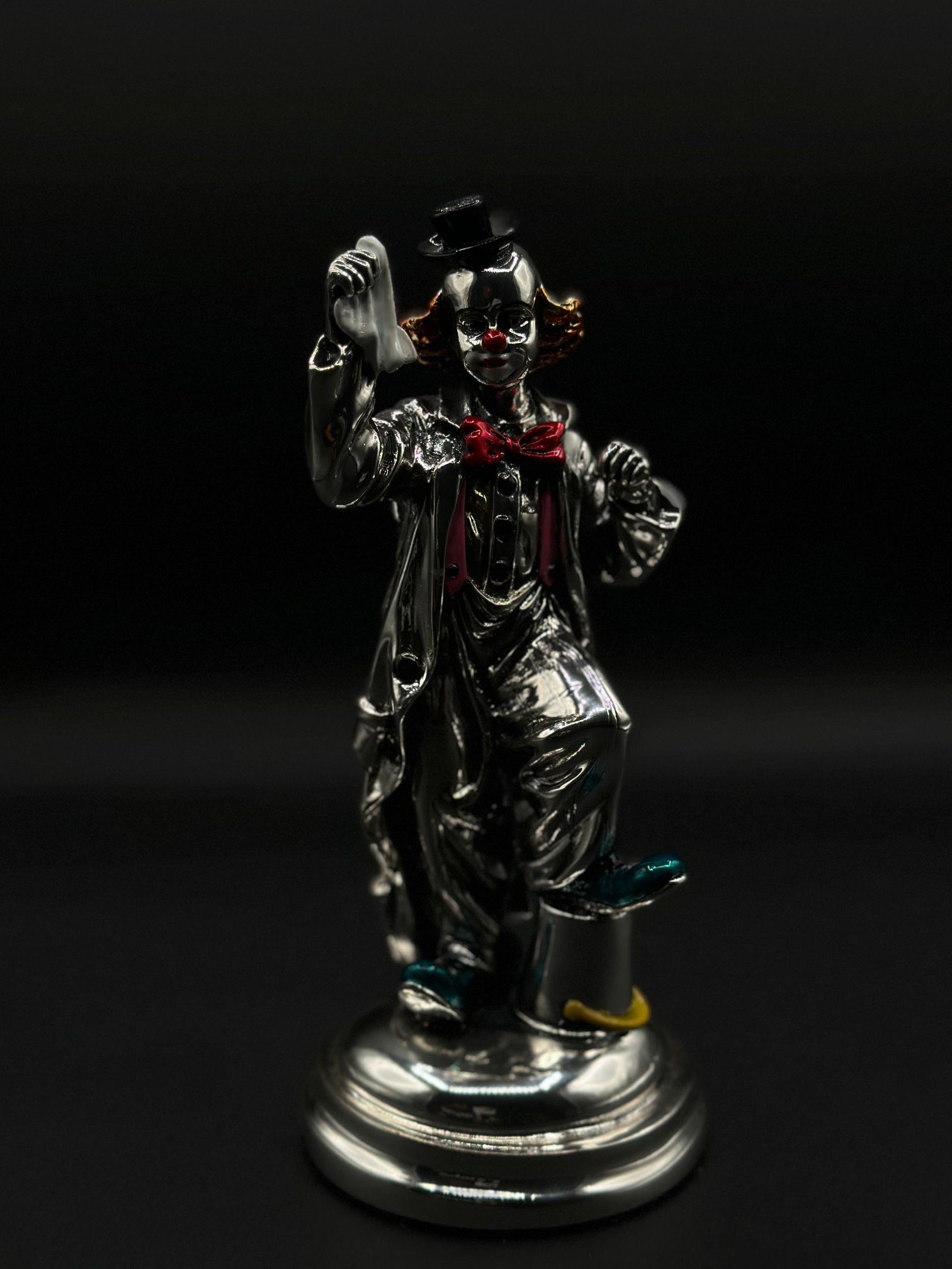 Decoración De Payaso De Chapa De Plata Ley .925