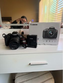 Canon EOS Rebel T7 DSLR Camera with 18-55mm Lens, Battery, Charger & Box