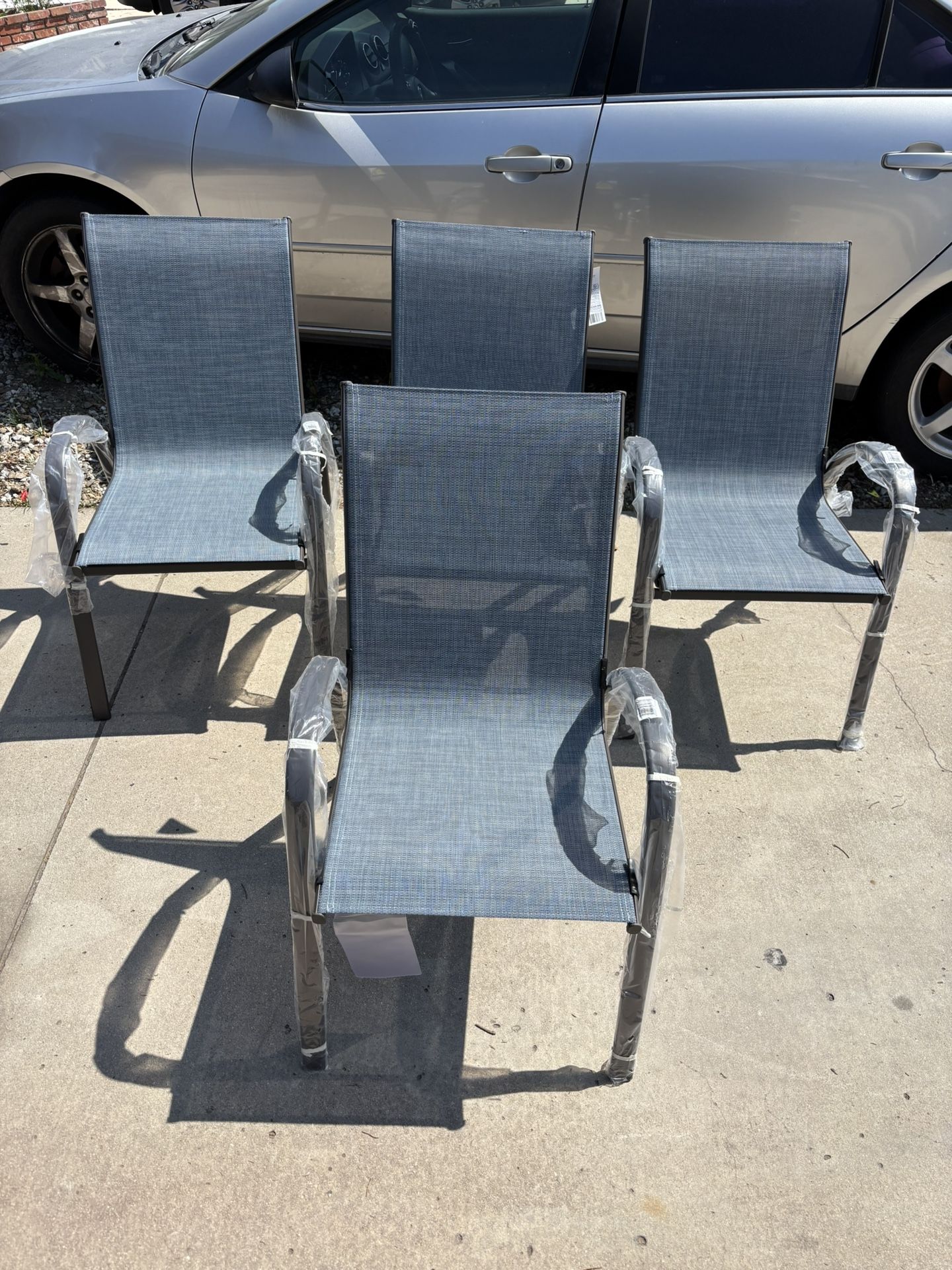 Outdoor Patio Chairs - Chairs - Outdoor Chairs - Kitchen Chairs - Steel Sling Chairs - Dining Set - Dining Chairs
