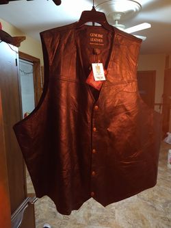 Men's leather vest