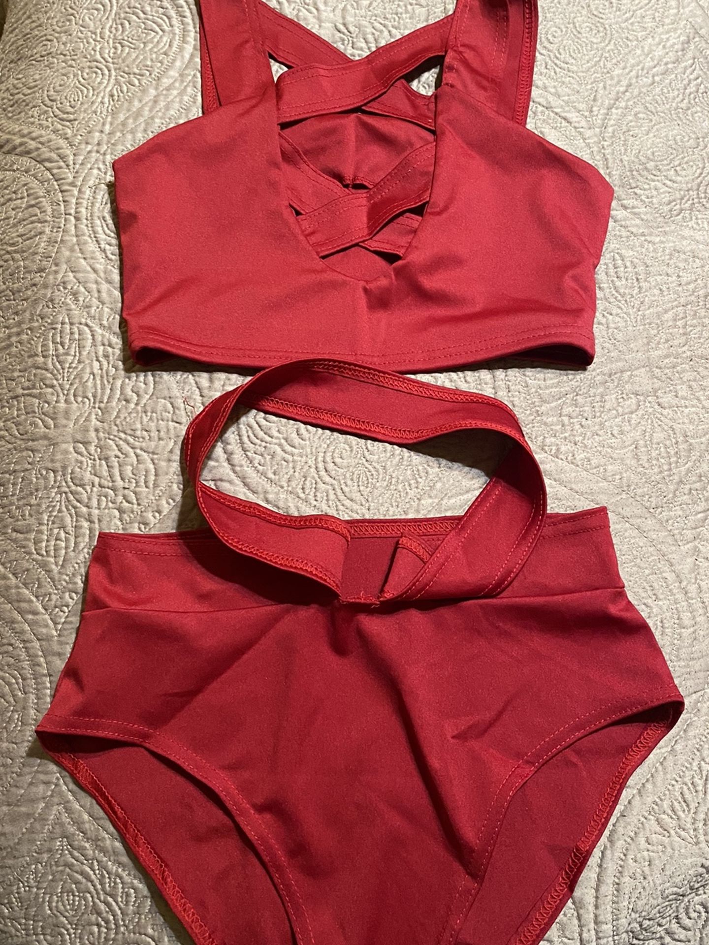 Two Piece High Waisted Bathing Suit