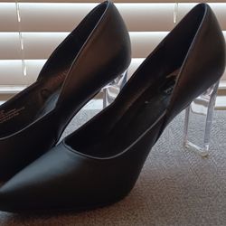 Marc New York Black Clear Heeled Pumps