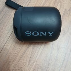 Black Sony portable speaker