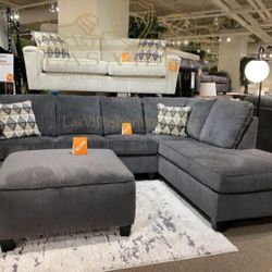 L Shaped Sectional With Ottoman Financing Available 