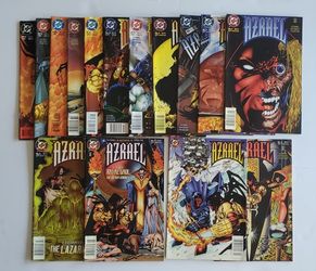 AZRAEL, 1995, LOT OF 15 ISSUES, 2 VF+, OTHER 13 NM.