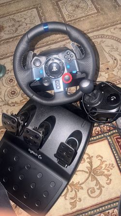 Logitech G29 Driving Force Racing Wheel and Pedals, Force Feedback, Real Leather + Logitech G Driving Force Shifter - For PS5, PS4 and PC, Mac - Black