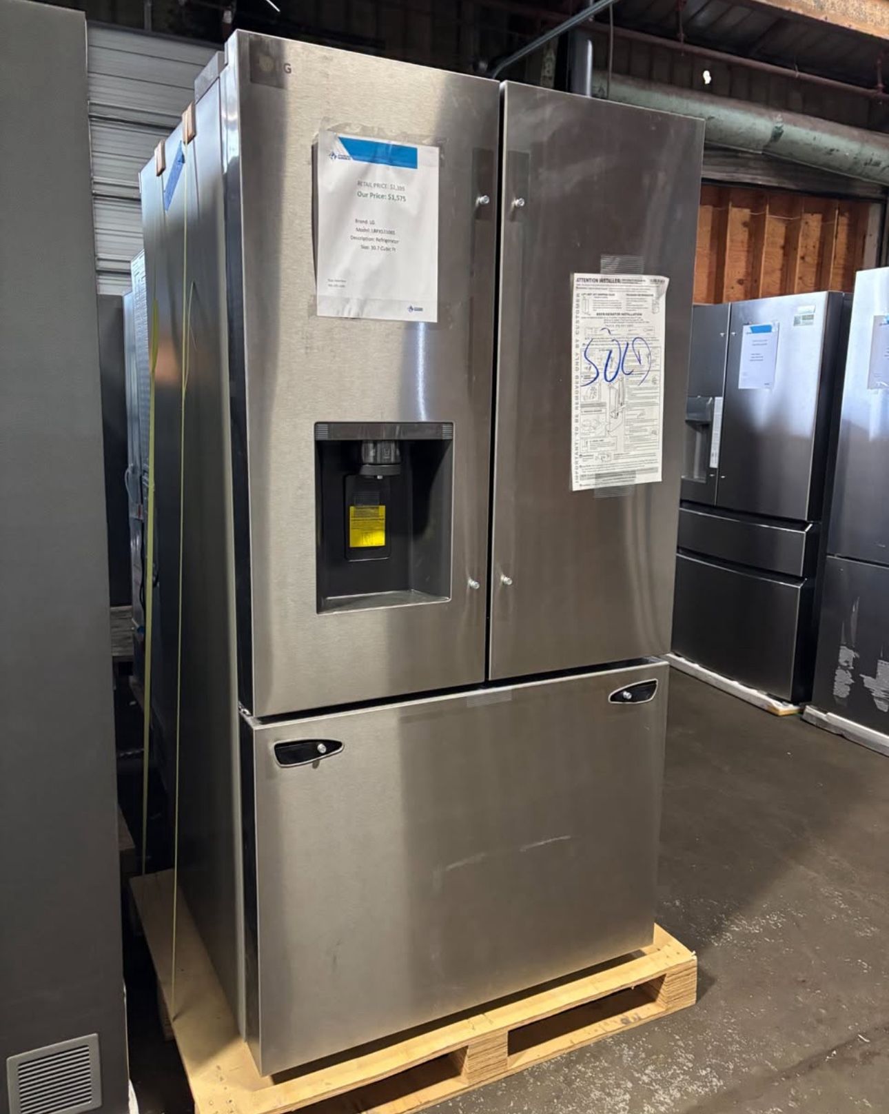 Brand New Stainless Steel LG Refrigerator