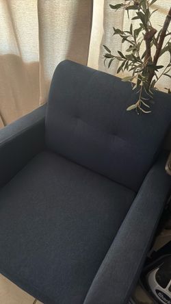Navy blue single sofa