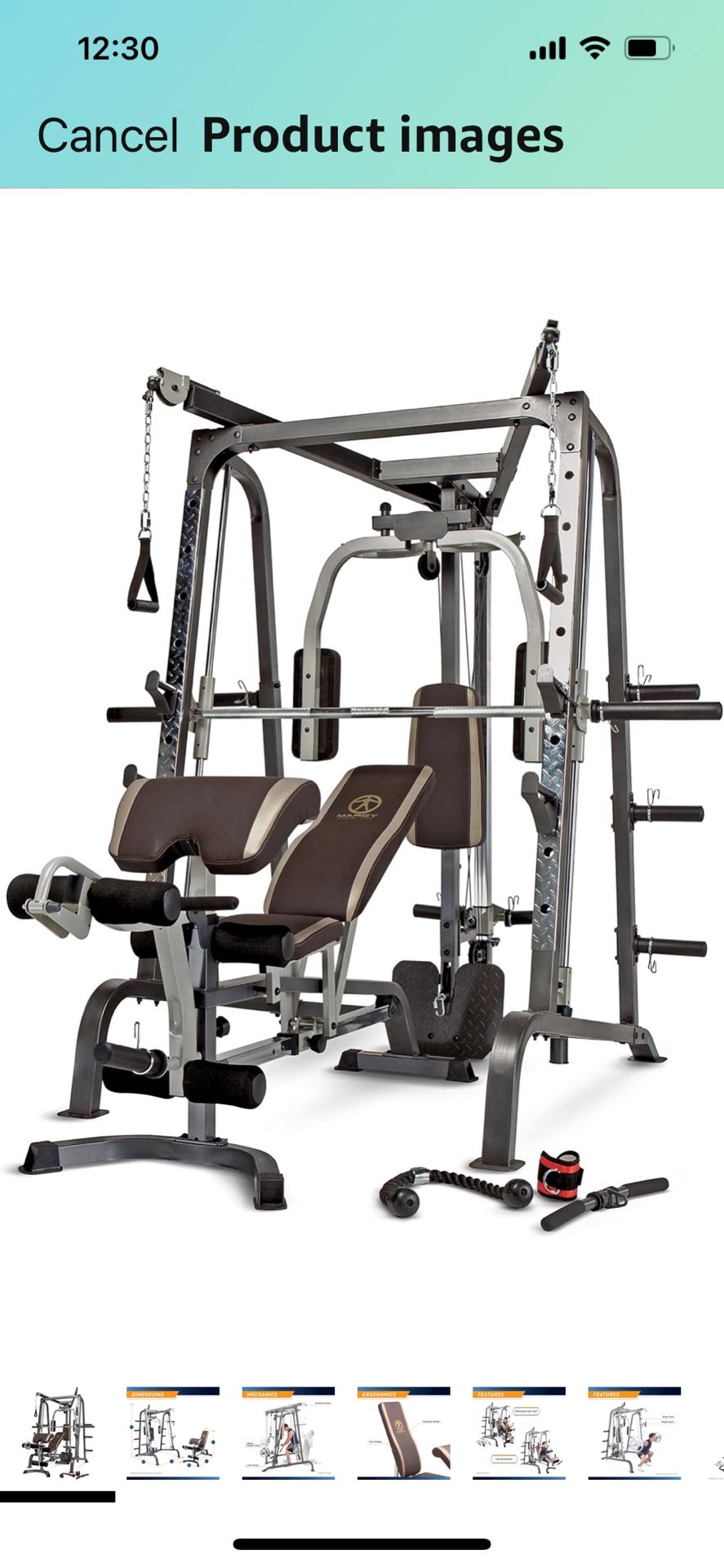 MARCY Smith Cage Workout Machine Full Body StrengthTraining Home Gym Equipment System With Weights
