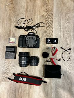 Canon EOS 7D Camera Bundle – 2 Lenses + Accessories – $400