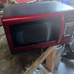 Microwave Burgundy In Great Shape