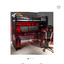 Gaming Bunk Bed With Desk.