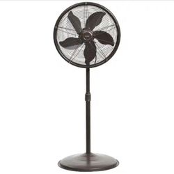 NewAir 18 in. 3-Speed Outdoor Misting Fan and Pedestal Fan Combination with Sturdy All Metal Design for 600 sq. ft. - Brown
