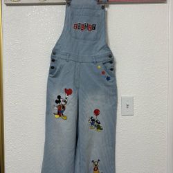Disney Embroidered Overalls 