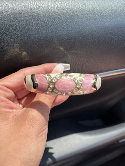 Bangle Bracelet - pink/gold