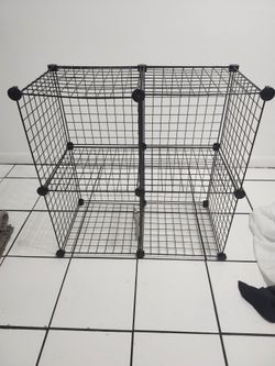 Black metal cube storage organizer 29.5x 14x30 - $ 6.00
