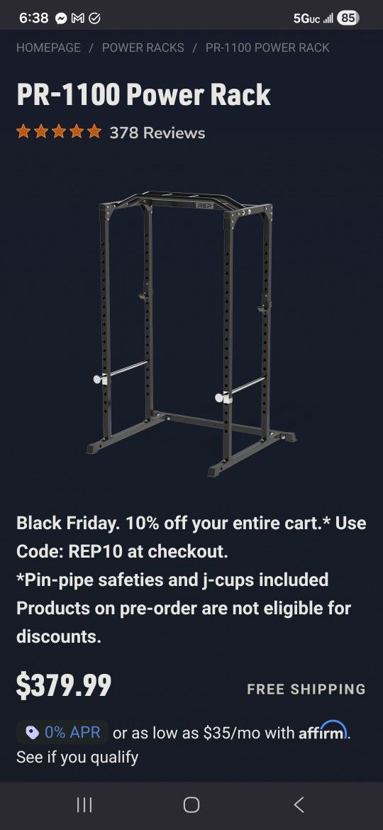 Rep Fitness PR-1100 Power Rack