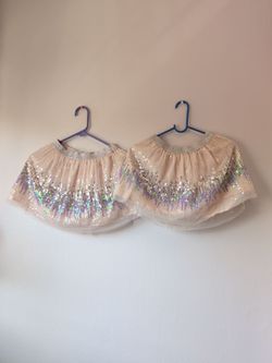 Size 6-7 Girls Sequin Tutu Skirts – Set of 2