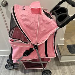Pink Dog Stroller 