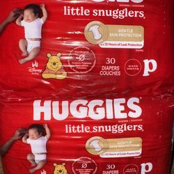 Dos Paquetes De De Huggies 30 Piezas Cada Paquete $10 Por Los Dos 