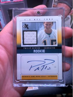 2004 Fleer E-X Philip Rivers Game Worn RC /90