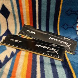 HyperX Fury 8* GB DDR4 Ram Sticks