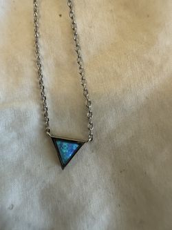 Opal Necklace, Dainty