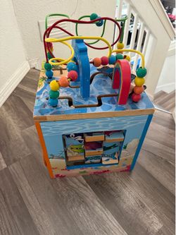 Wooden Activity Cube