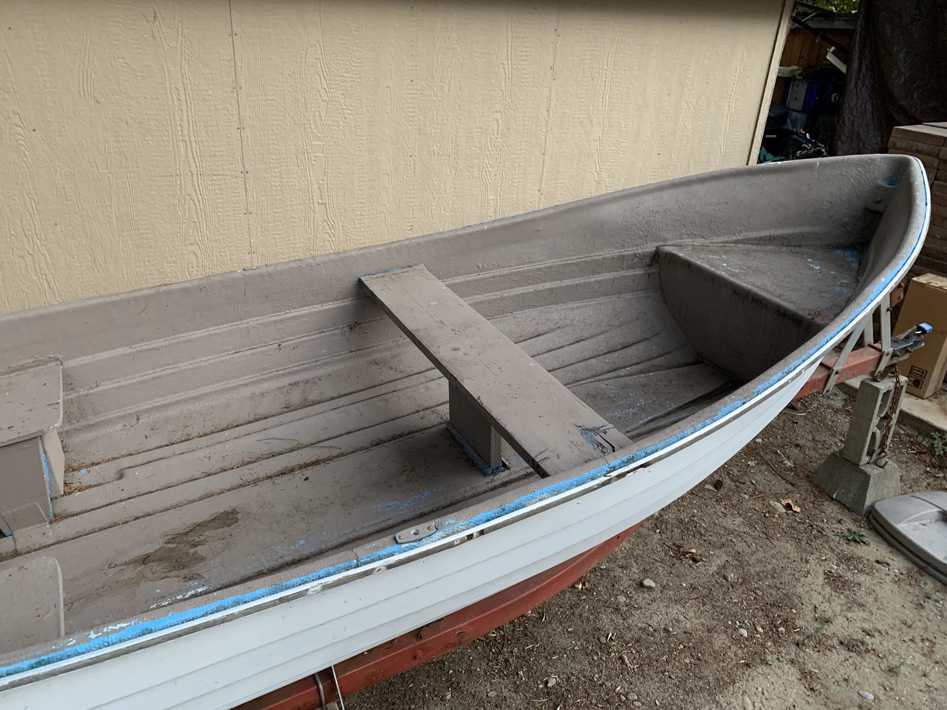 12’ fiberglass fishing boat w/ trailer