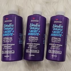 Aussie Paraben-Free Miracle Moist 3 Minute Miracle Conditioner w/ Avocado, 16.0 fl oz, 3 Pack