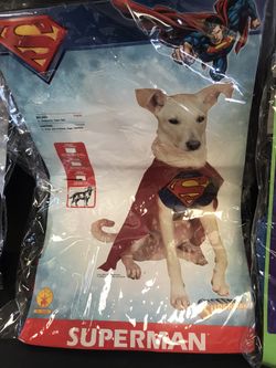 Superman Dog Costume - size Large