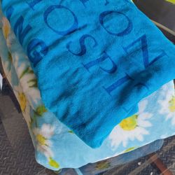 Blanket and bleach towel
