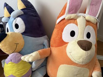 Bluey and bingo Easter plushies giant