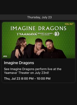 Imagine dragon concert tickets