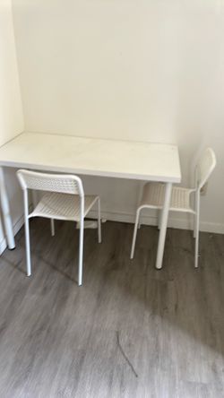 Table and two chairs