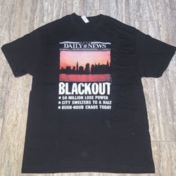 vintage 2003 black NYC Blackout Tee New York City (SIZE: SMALL, LARGE, XL) BRAND NEW graphic tee print- $40