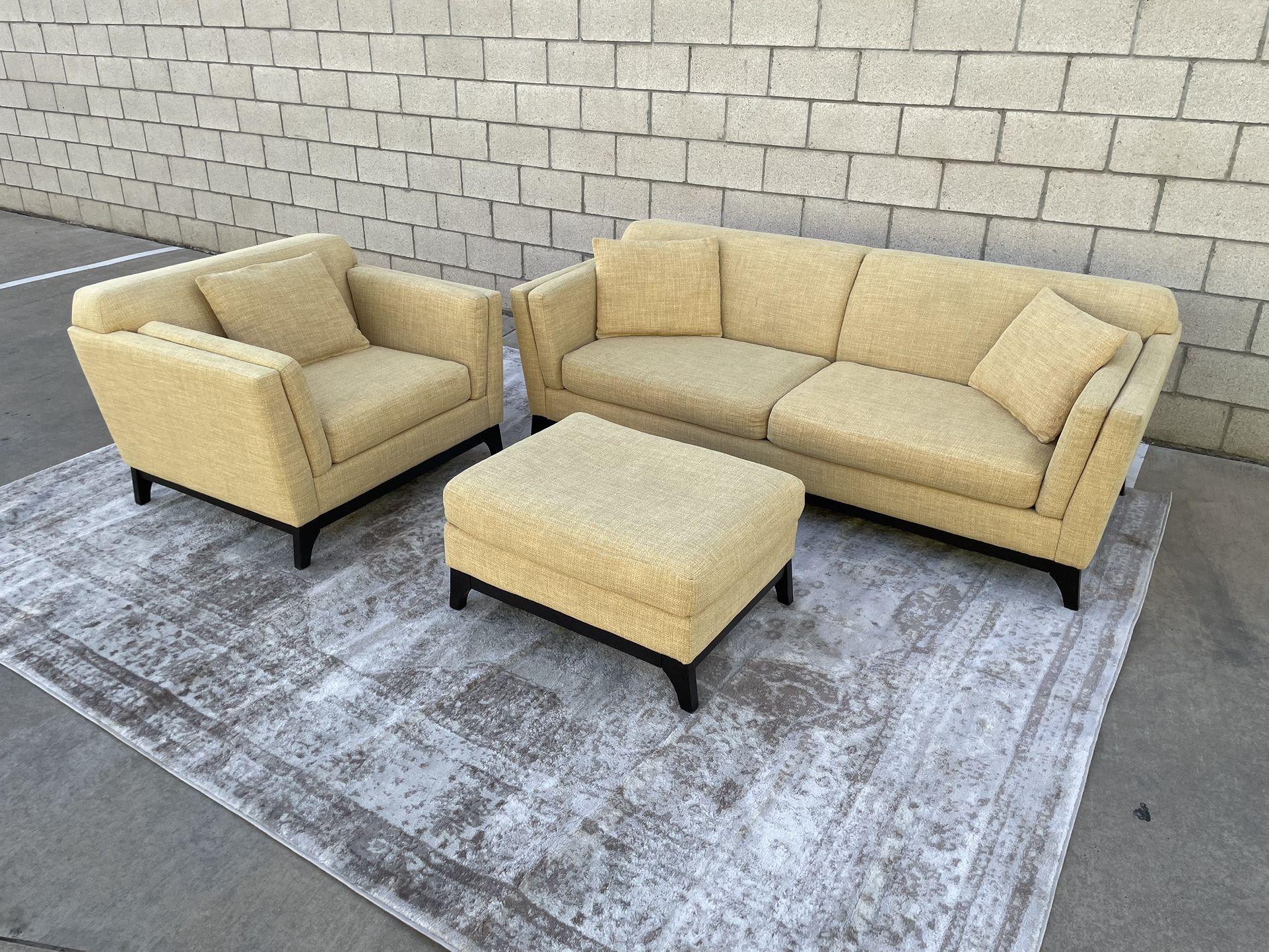 Modern Couch Sofa Chair Ottoman Set