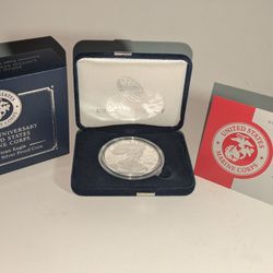 2025 Silver Eagle Proof Coin Marine Corps 250th Anniversary 