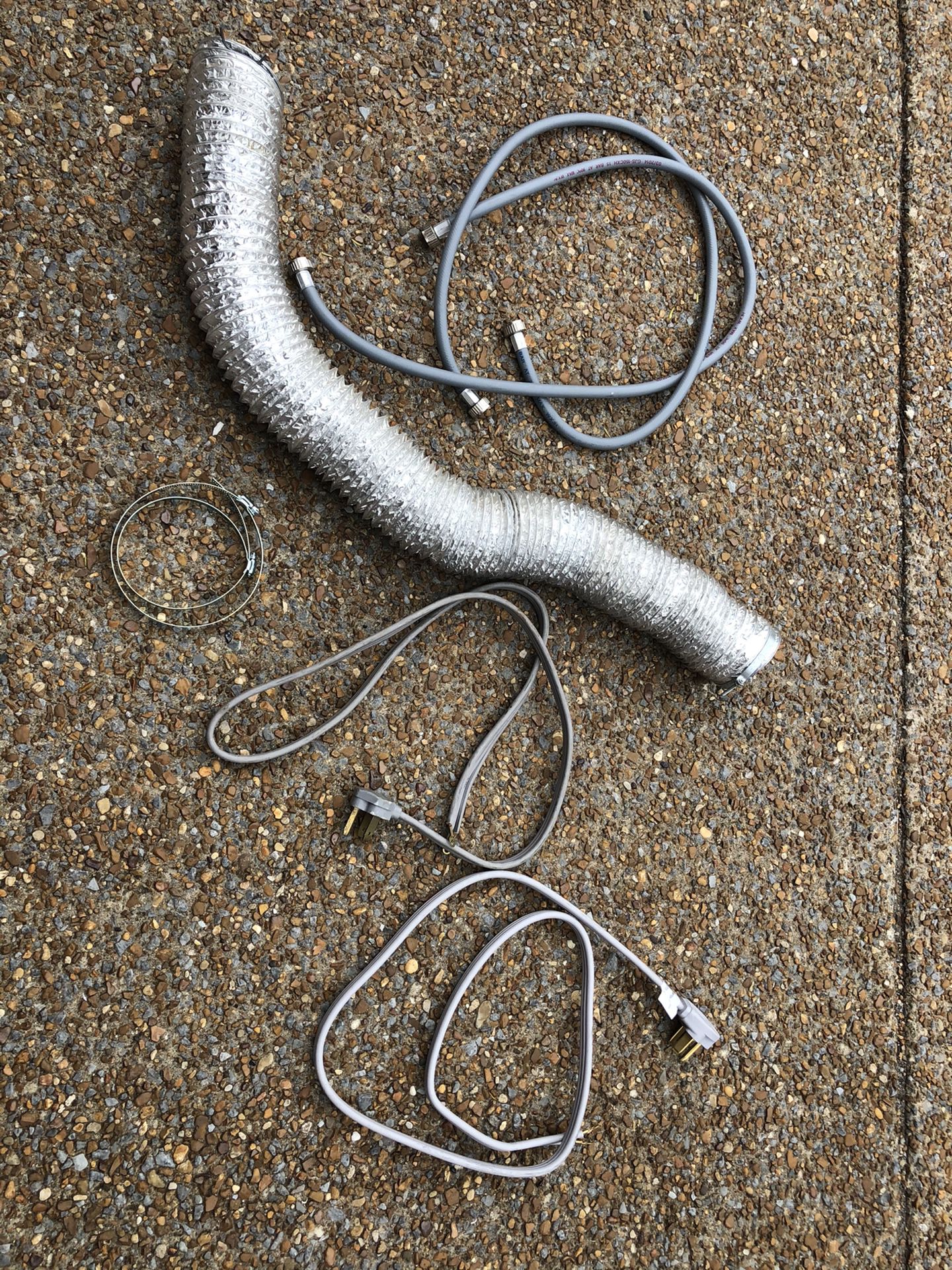 Dryer plugs, exhaust, washer hoses