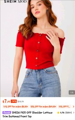 Shein MOD OFF THE SHOULDER LARGE