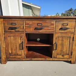Solid Wood Media Console