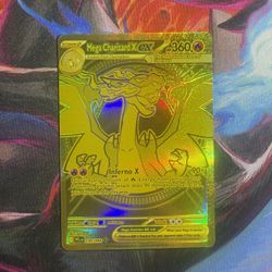 Pokemon - Gold Mega Charizard X EX #130