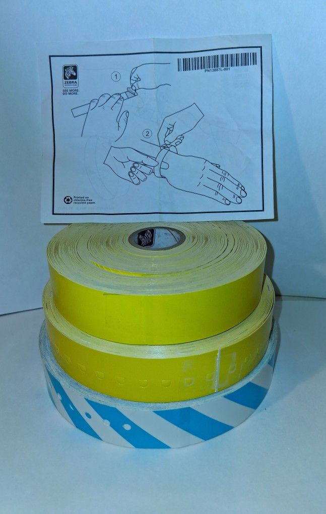 3 rolls of wristbands for events MAKE AN OFFER!