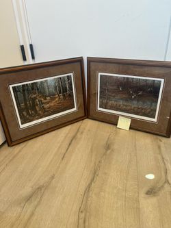 2 framed prints by artist Terry Redlin,  scene of mallards