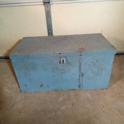 Large Metal Tool Box Storage with Handles...and Tools!
